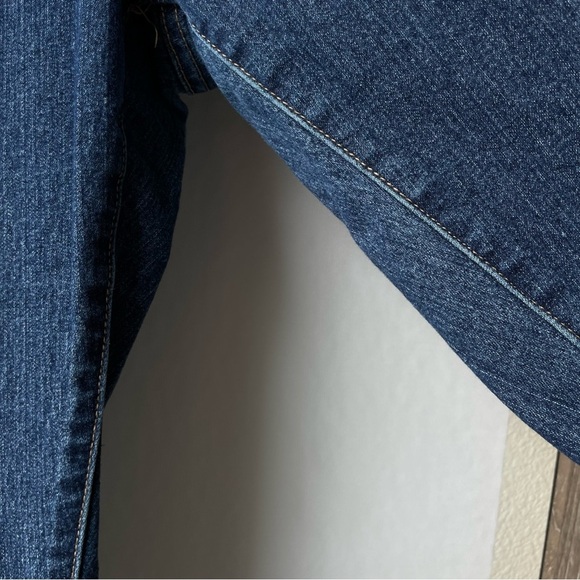 Hybrid & Company Maternity Jeans Stretch Skinny Lightly Distressed Dark Sz 1X - Picture 6 of 12